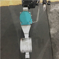 氣動對夾v型球閥